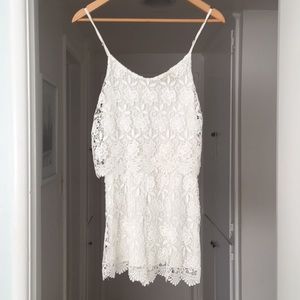 Zara white lace romper
